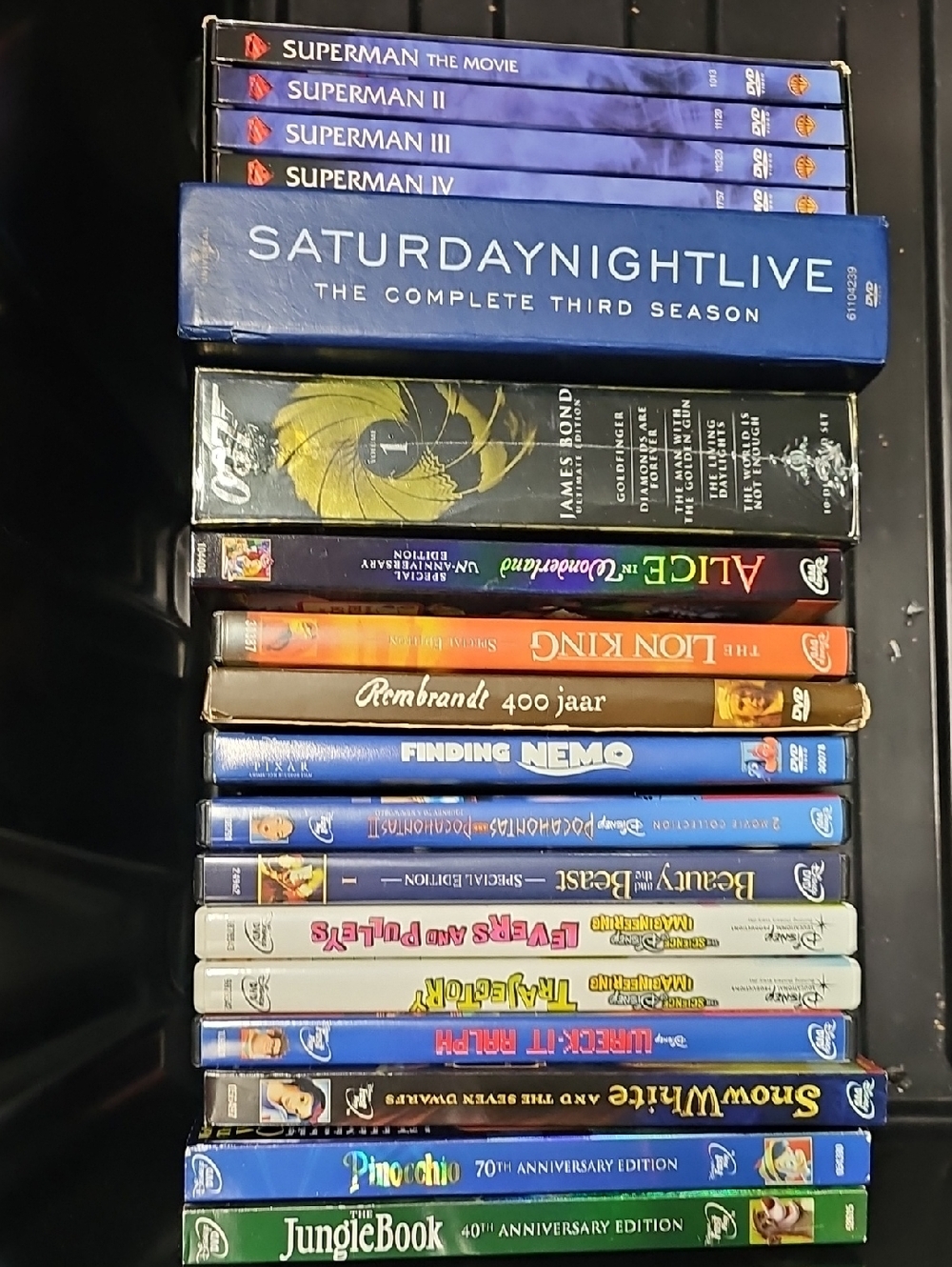 Disney James Bond And Superman DVDS
